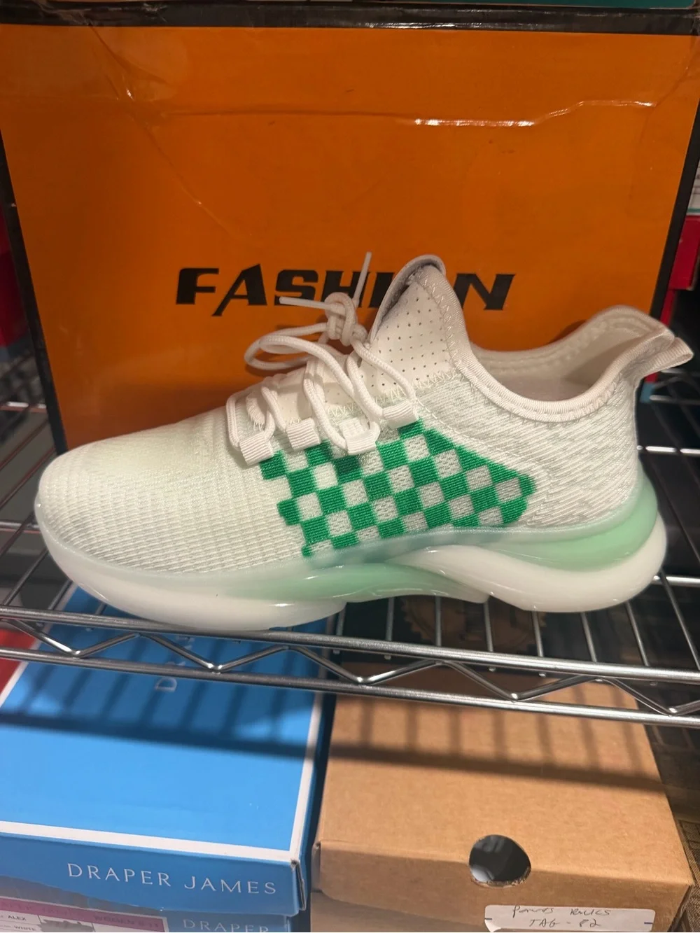 Fashion Shoes Womens Medd 3 Lace Athletic Sneakers White Green Size 9 M US